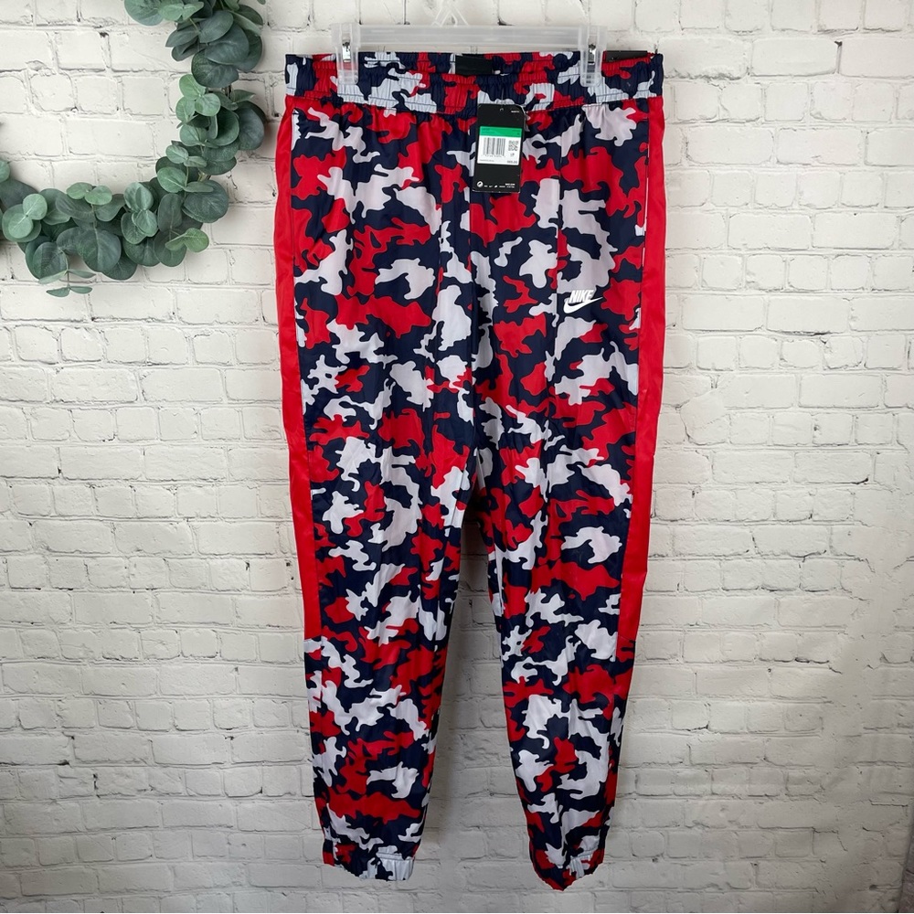New Nike Woven Camo Track Pants Jogger Size XL